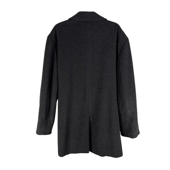 Gianfranco Ruffini Italy Mens 44 Cashmere Charcoal Gray Coat Soft Quiet Luxury - Picture 14 of 15